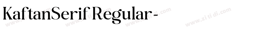 KaftanSerif Regular字体转换